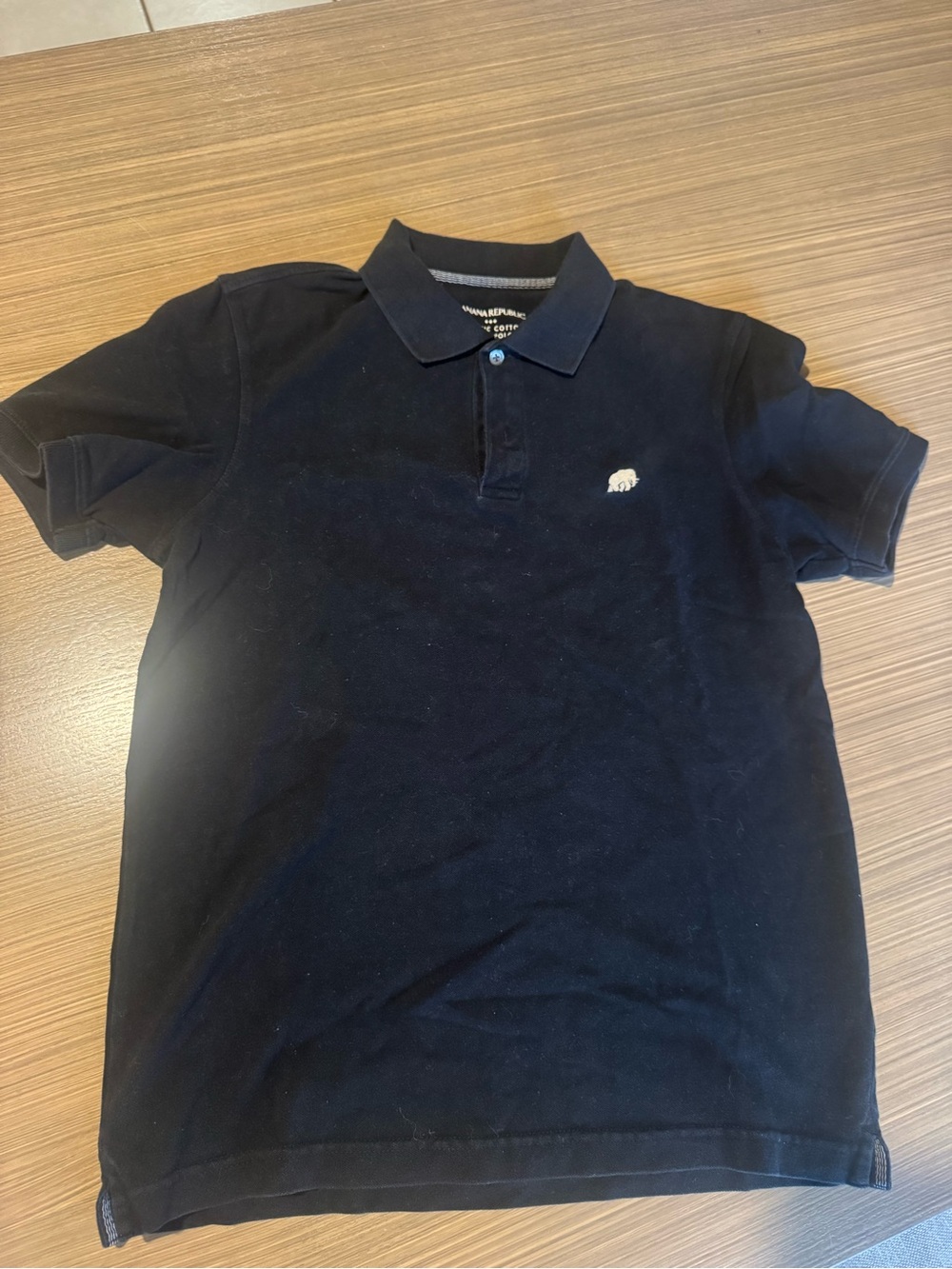 Banana Republic Black Polo with Contrast Logo